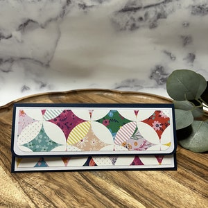 Handmade Floral Pattern Money Envelope: Cash/Check Holder