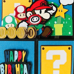 Super Mario Birthday Card: Handmade 3D Pop Up Box Card