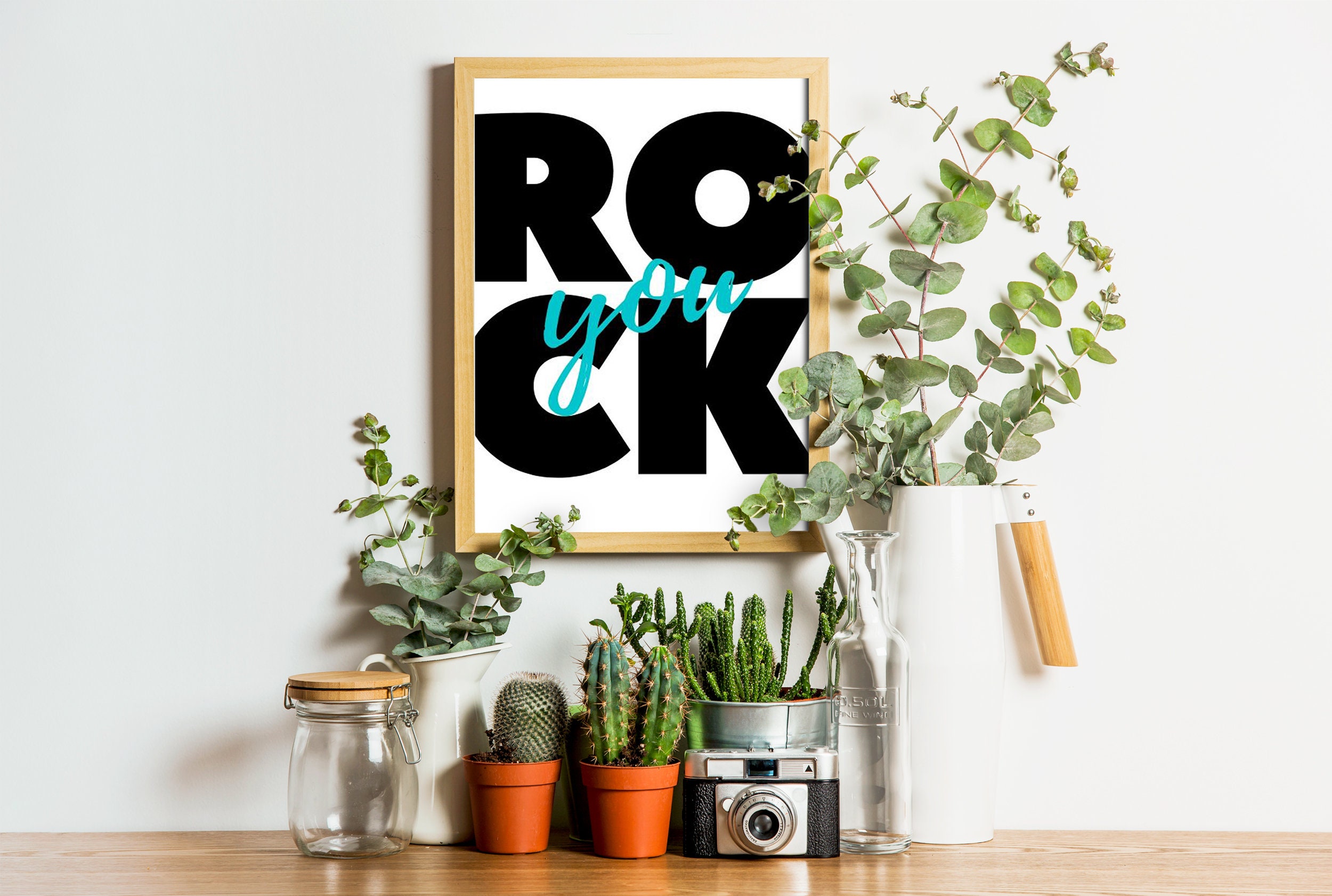 You Rock Printable You Rock Digital Art You Rock Typography Etsy