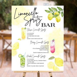 Limoncello Spritz Bar Schild, Limoncello Spritz Karte, Limoncello Spritz Druck, Limoncello Spritz Rezept, Aperol Spritz, Limoncello Spritzer