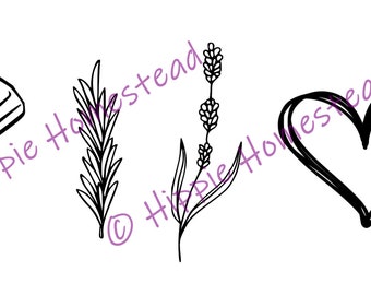 Salt Rosemary Lavender Love svg png cricut silhouette