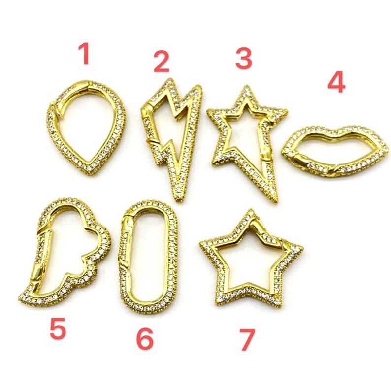 5pcslot Multi Design Star Cubic Clasp For Jewelry Making \u00a0