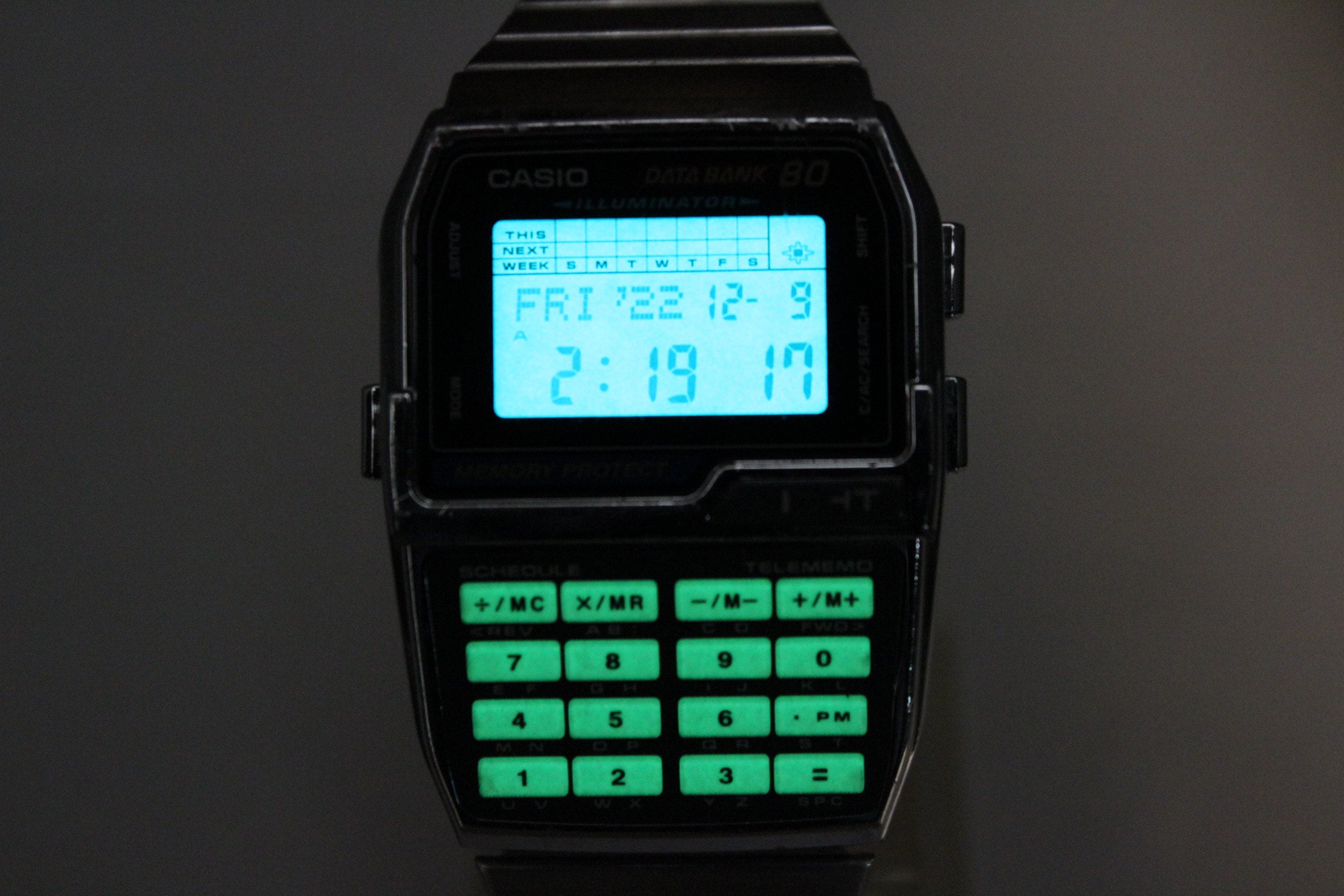 Casio DATA BANK 80 DBC-810 Silver Memory Protect Retro Watch Casio DATA BANK 80 DBC-810 Silver Memory Protect Retro Watch