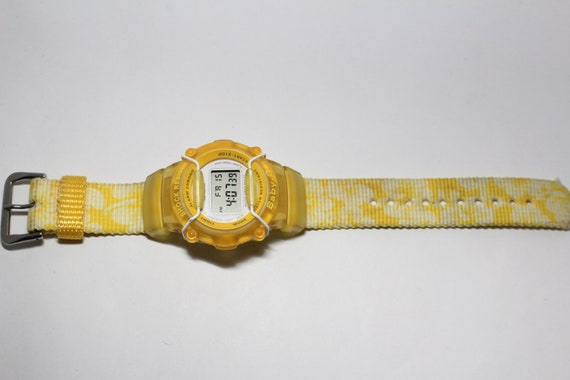 CASIO BG-300 Yellow Fabric Band Digital 