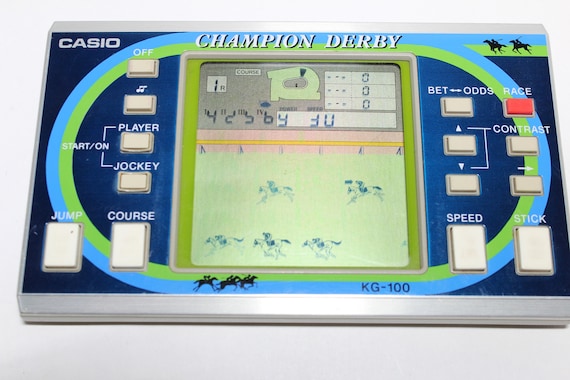 CASIO カシオ CHAMPION DERBY チャンピオンダービー競馬ゲーム CASIO Electronic Game Champion Derby KG-100 Casio Computer Retro
