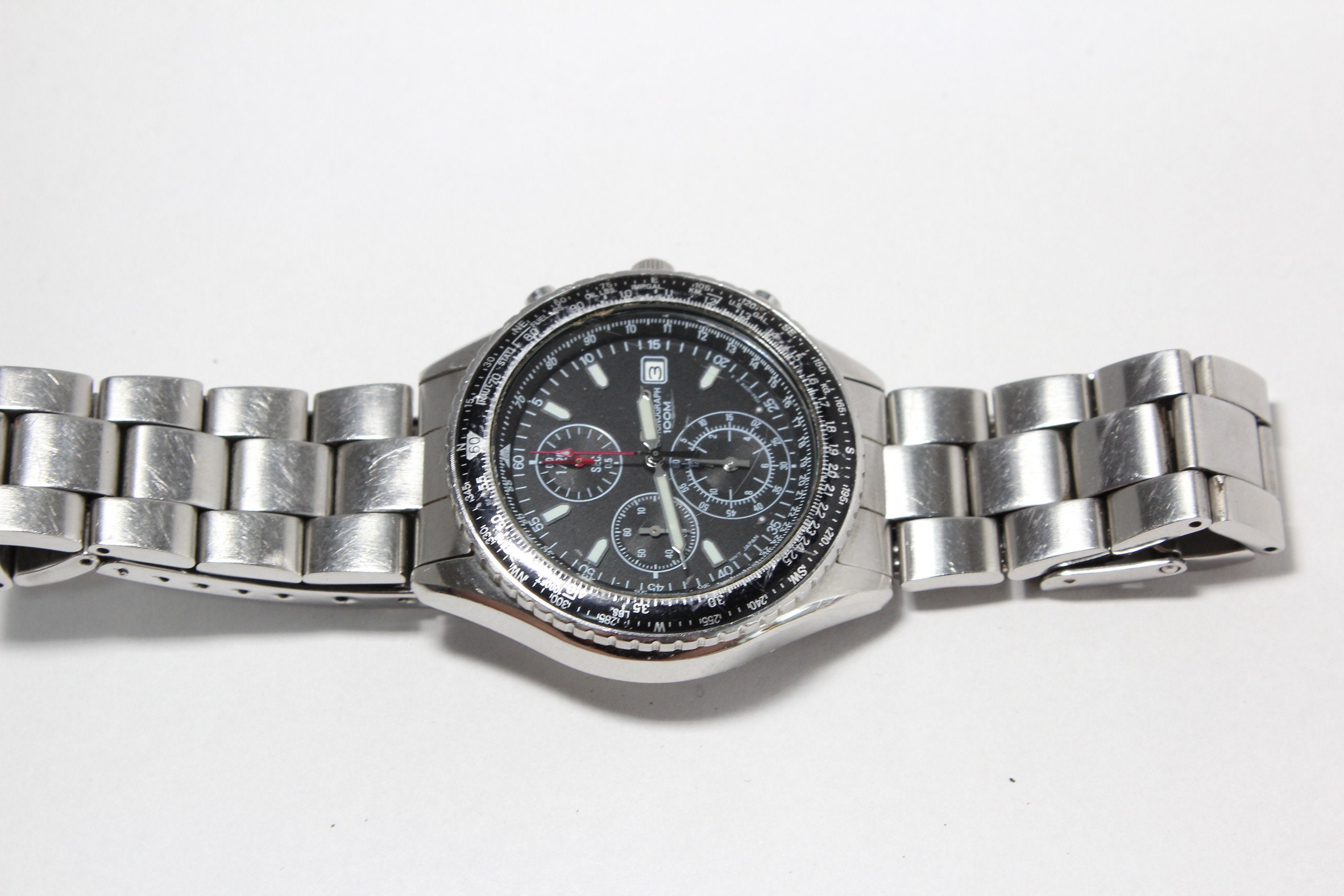 SEIKO CRONOGRAPH 7T92-0CF0 Analog Vintage Watch Japan - Etsy