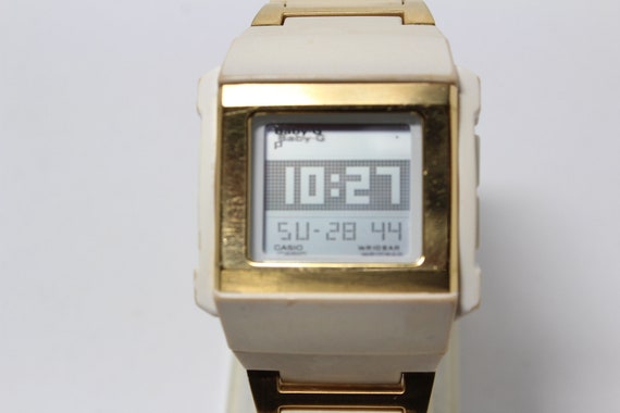 CASIO BG-2000CG Gold White Baby-g Shock Resistant Watch Square