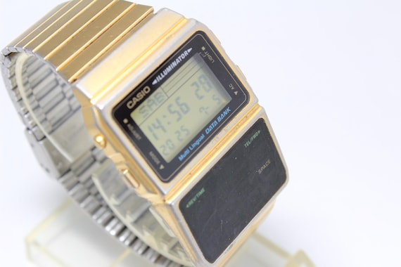 Casio DATA BANK Multi Lingual DBC-611G Gold vinta… - image 2