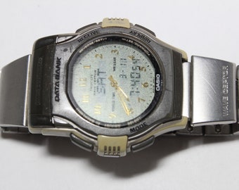 Casio DATA BANK FKT-2000 Digital Analog Watch Vintage Casual