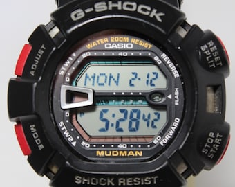CASIO G-9000 MUDMAN Black Watch G-shock Mud Resistant - Etsy