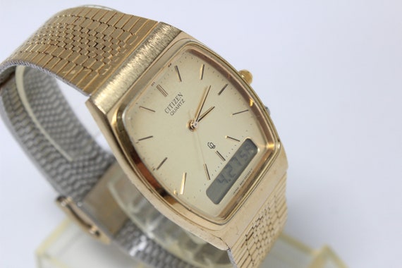 CITIZEN 8930-082745 GN-7-S JAPAN Analog Gold Watch - Etsy