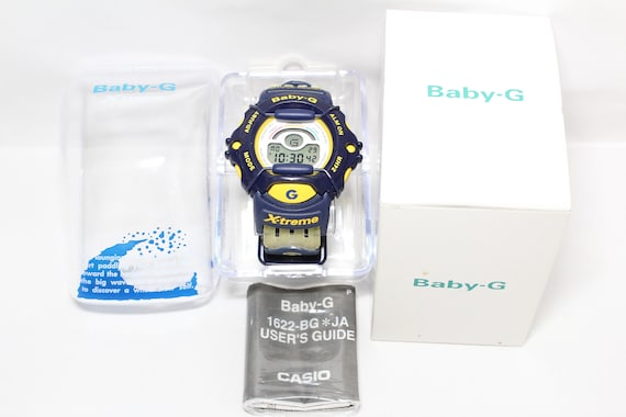 CASIO BG-340 X-treme Sport Baby G Shock Blue Yellow - Etsy CASIO BG-340 X-treme Sport Baby G Shock Blue Yellow - Etsy