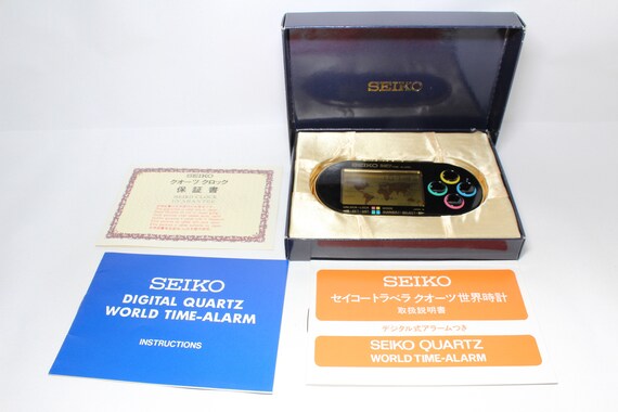 SEIKO World Time Alarm S991-4020 EK702K Digital Vintage