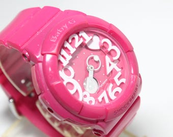 CASIO BGA-130 ピンク アナログ デジタル ネオンダイヤル Baby-G