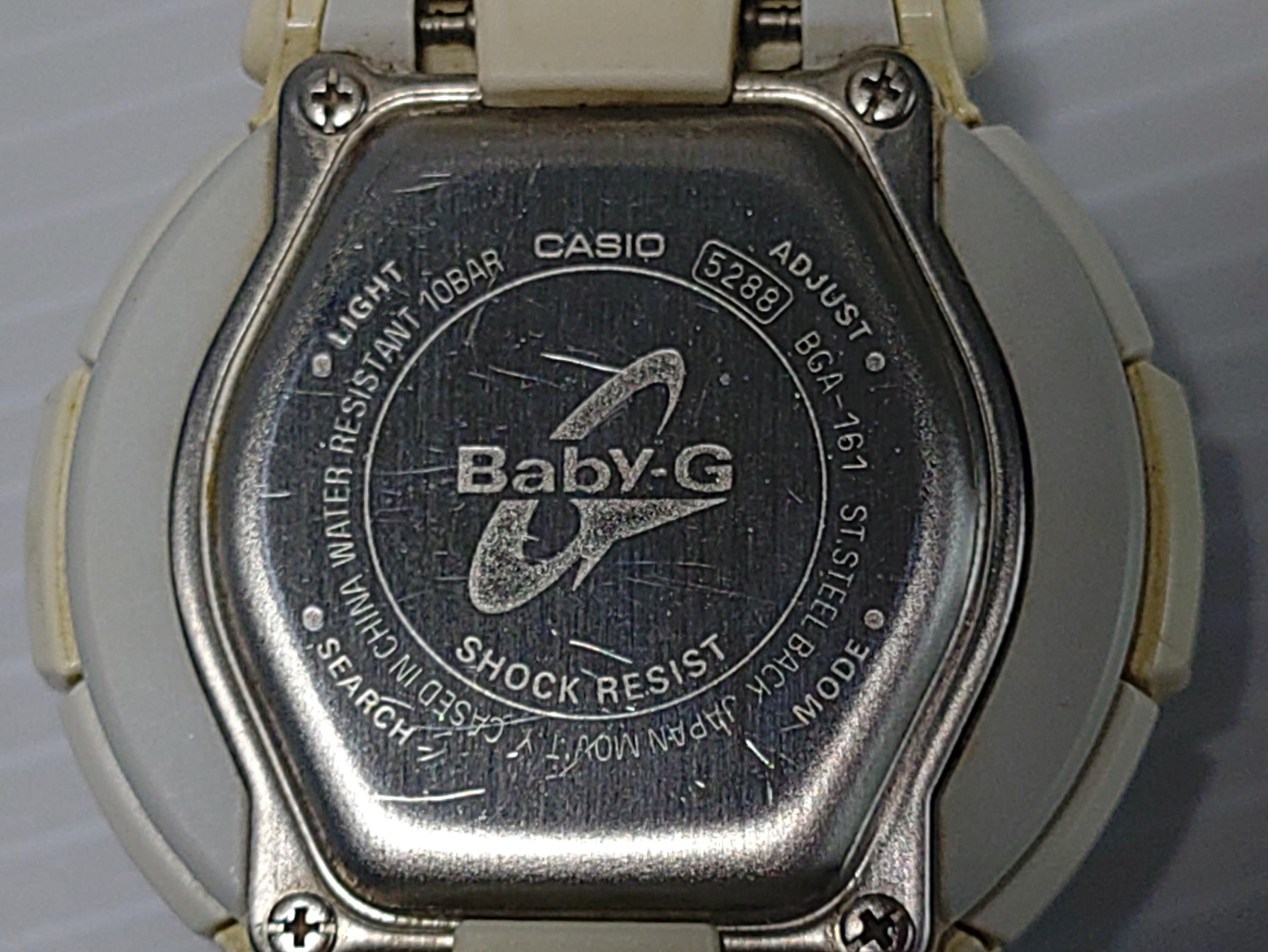CASIO BGA-161 Analog Digital Baby-g White Pink - Etsy Denmark