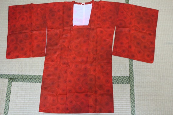 Pure silk Japanese Overcoat Michiyuki fabric orang