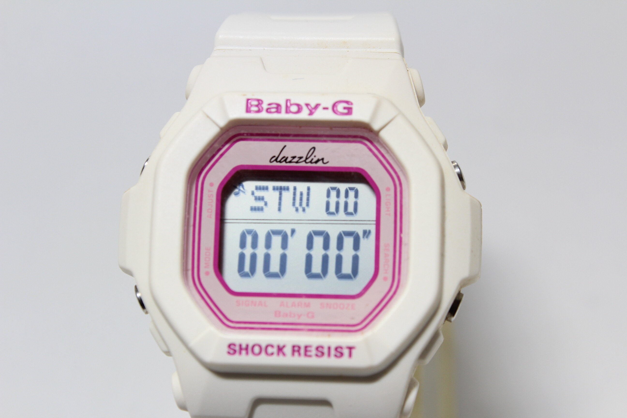 CASIO BG-5600BK Pink White Square Basic Baby-g Watch Dazzlin
