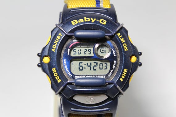 CASIO Baby-g BGX-100 Blue Yellow Shock Resistant Watch - Etsy