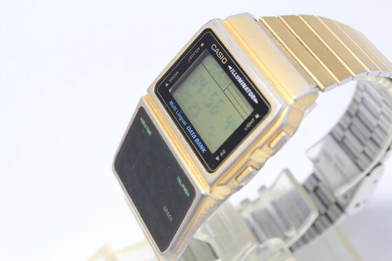 Casio DATA BANK Multi Lingual DBC-611G Gold vinta… - image 3