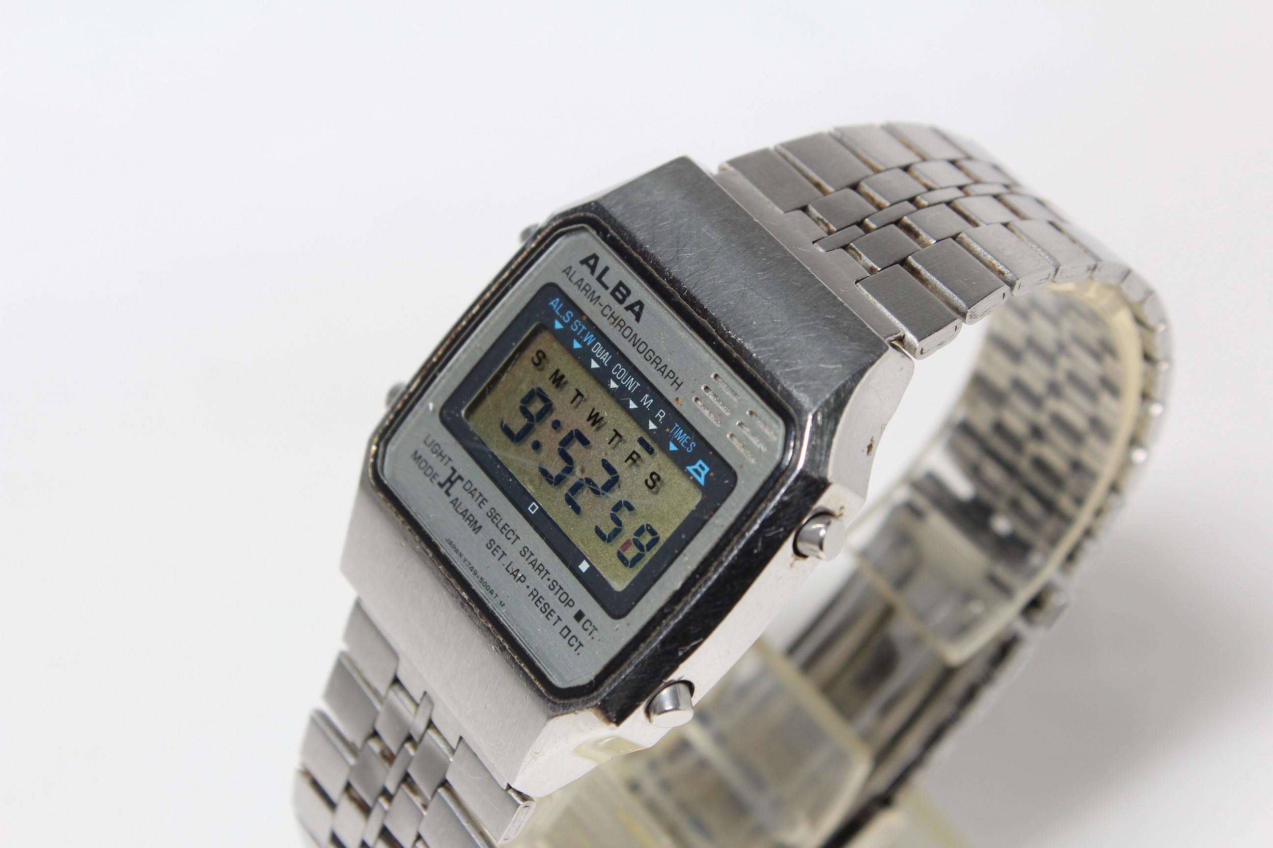 SEIKO ALBA Alarm Chronograph Y749-5000 Digital Vintage Watch SEIKO ALBA Alarm Chronograph Y749-5000 Digital Vintage Watch