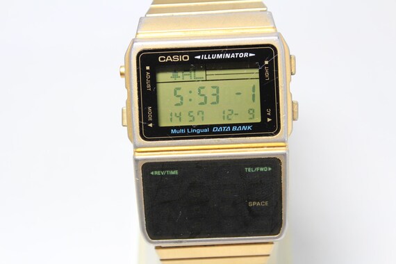 Casio DATA BANK Multi Lingual DBC-611G Gold vinta… - image 9
