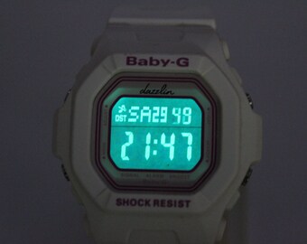 CASIO BG-5600BK Pink White Square Basic Baby-g Watch Dazzlin