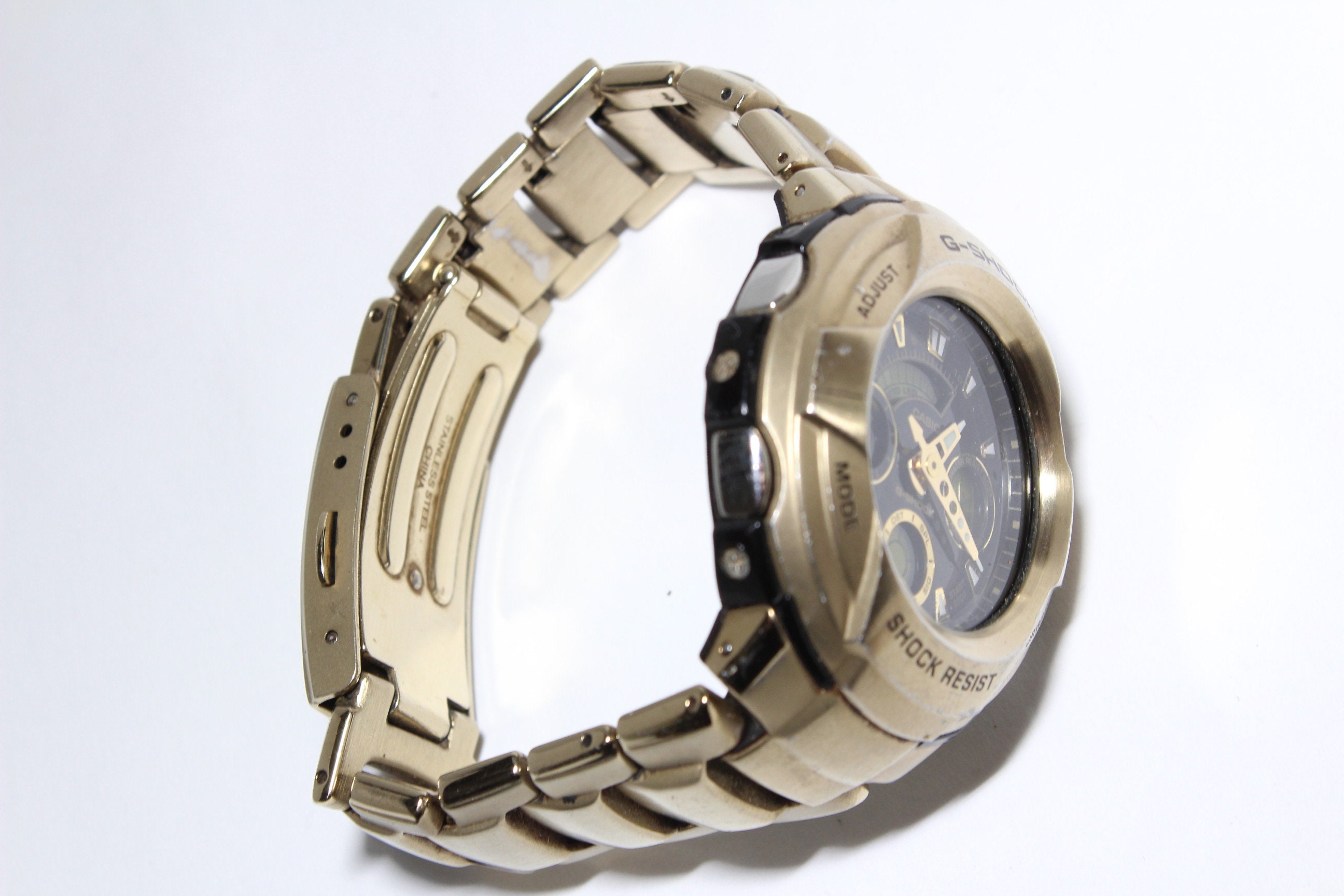 CASIO G-1800GD Treasure Gold Analog Digital Metal Band G-shock