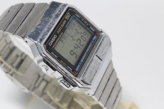 Casio DATA BANK DB-1500 silver telememo vintage s… - image 2