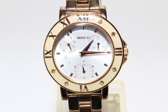 SEIKO WIRED Vd76-kh80 Gold Analog Vintage Watch Japan - Etsy