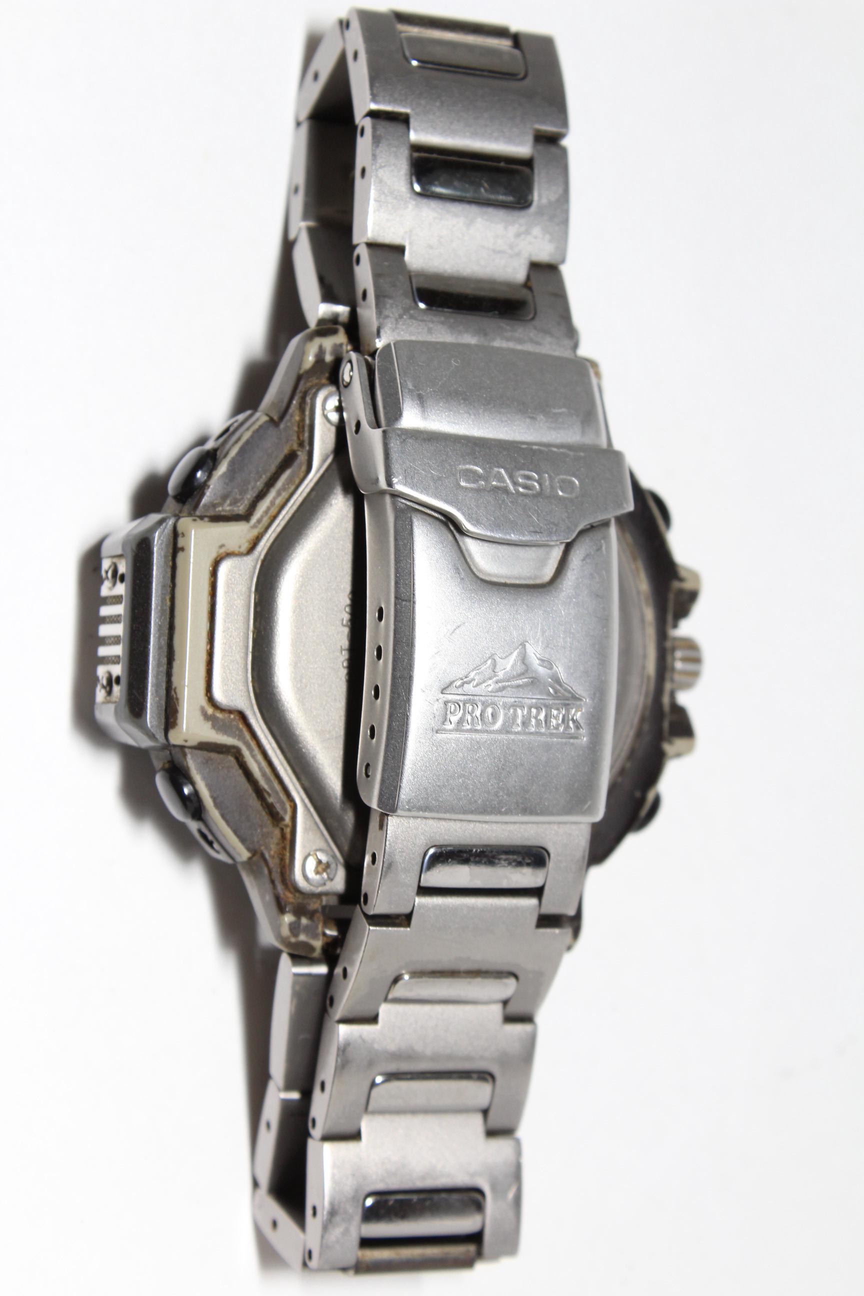 CASIO PROTREK PRT-500 Digital Analog Watch Titanium - Etsy
