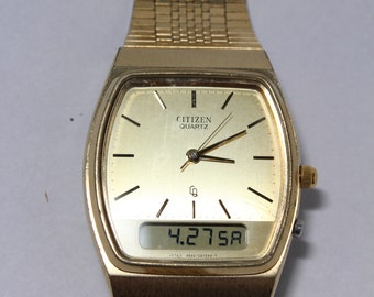 CITIZEN 8930-082745 GN-7-S JAPAN Analog Gold Watch - Etsy