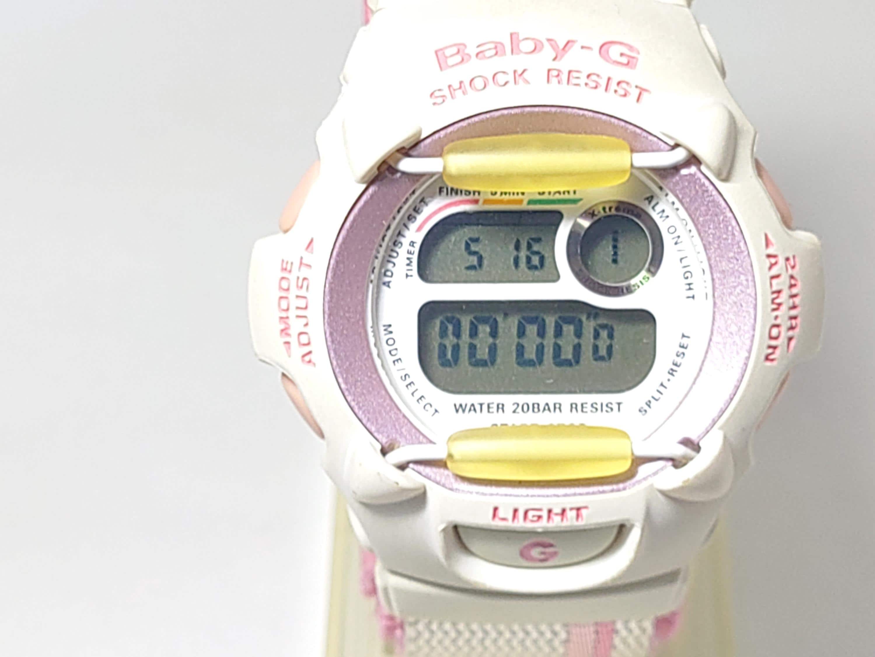 CASIO Baby-g BGX-110 White Pink - Etsy