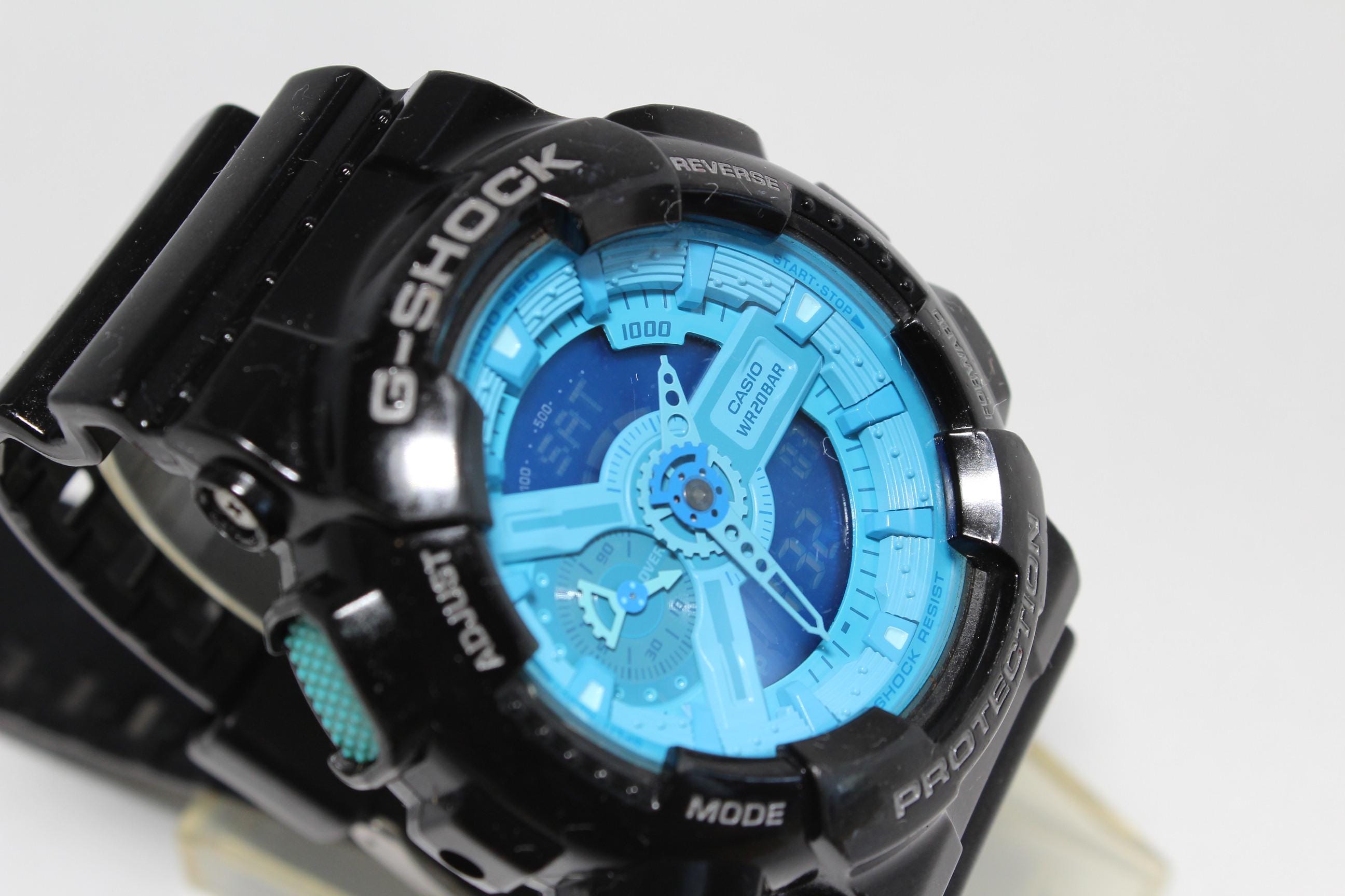 CASIO GA-110B Big Case Black Blue G-shock Watch - Etsy