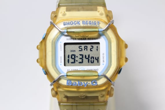 CASIO BG 360 Clear Blue Baby g Shock Resistant Watch Square Uhr Etsy