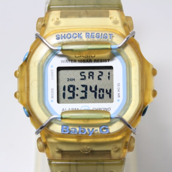 CASIO BG-360 clear blue Baby-G Shock resistant Watch square uhr