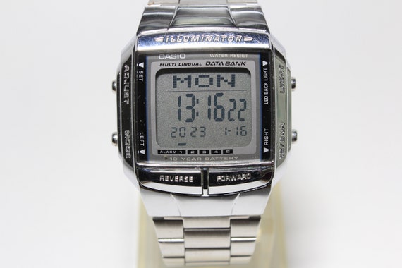 Casio DATA BANK DB-360 multi lingual 13 languages silver metal ...