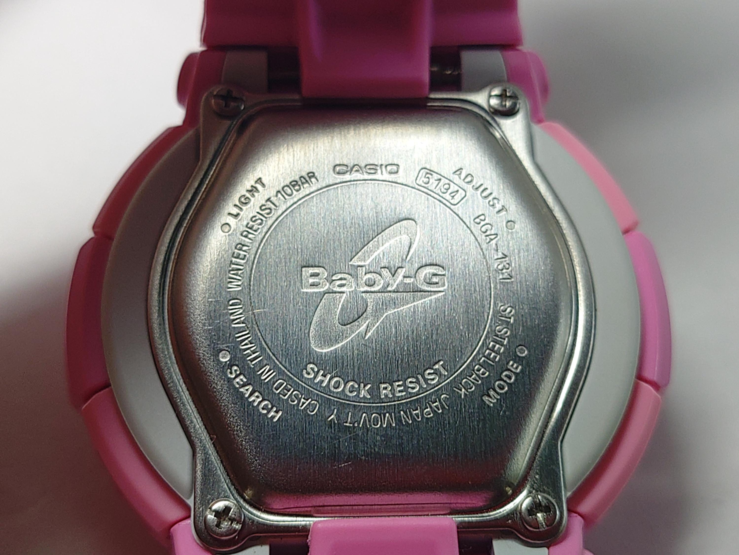 CASIO BGA-131 Pink Analog Digital Baby-g Watch - Etsy Australia