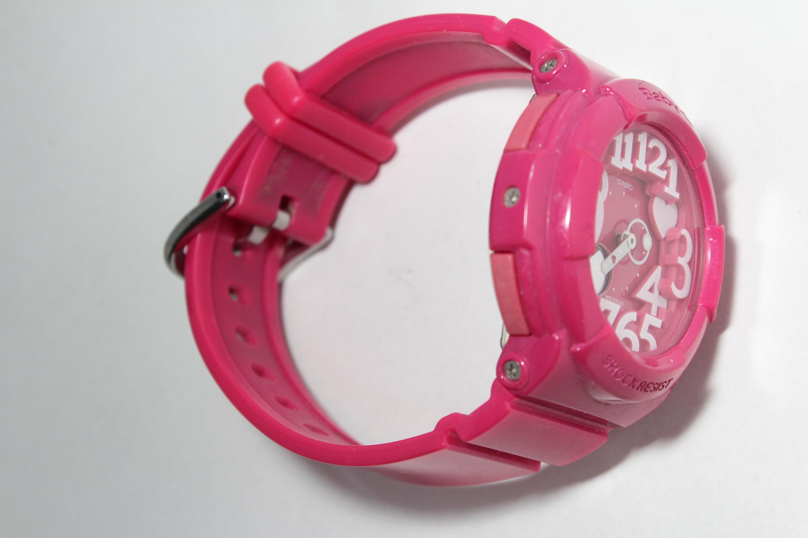 CASIO BGA-130 Pink Analog Digital Neon Dial Baby-g Watch - Etsy