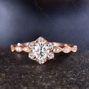 diamond ring, Round moissanite, moissanite ring, wedding ring, promise ring