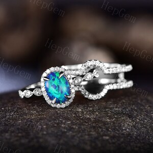 Oval Black Opal Ring,Ring Set, Sterling silver Fire Opal Ring, Promise Ring, Wedding Engagement, mother,Gifts for Her, Personalized Gifts