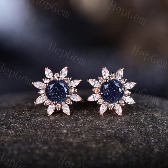 Blue sandstone earrings deals