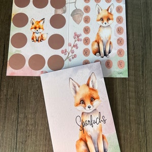 Klappkarte Würfel Rubbel Fuchs Challenge