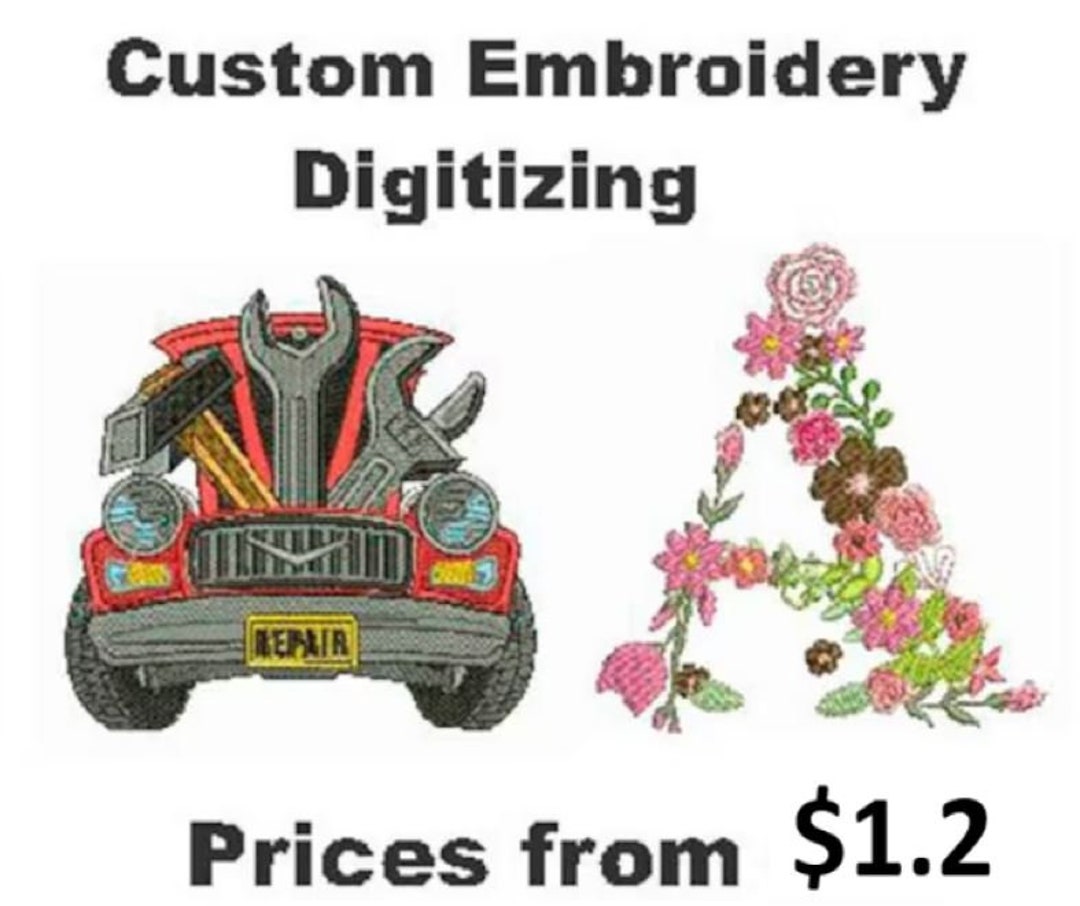 Custom Embroidery Digitizing Etsy