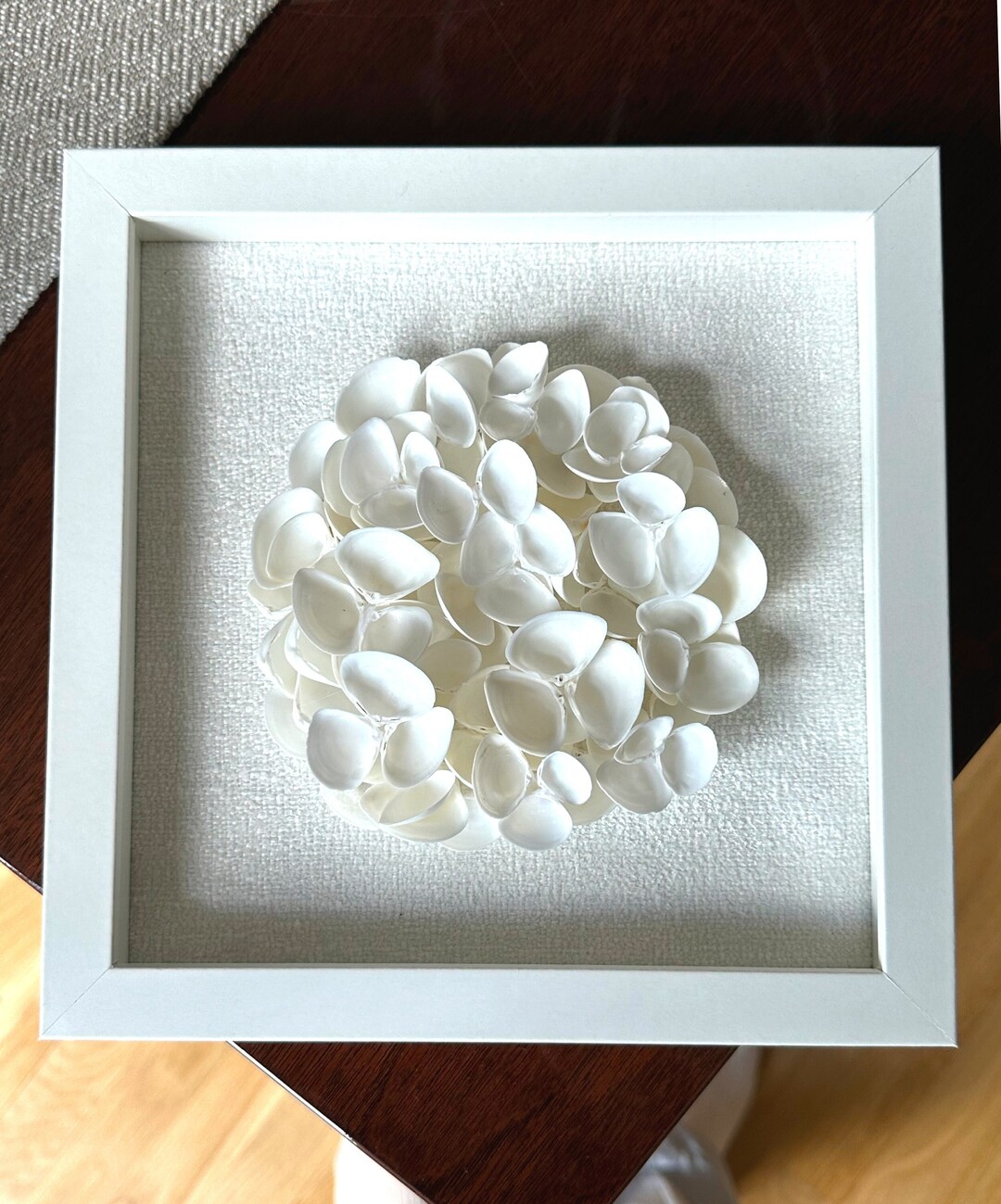Beautiful Mosaic Framed Seashell Wall Art / Nautical Gift / Coastal