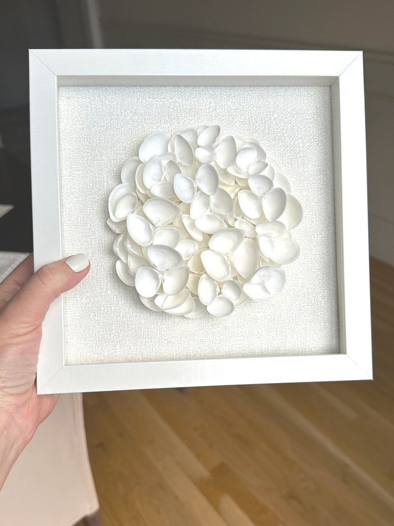 Beautiful Mosaic Framed Seashell Wall Art / Nautical Gift / Coastal