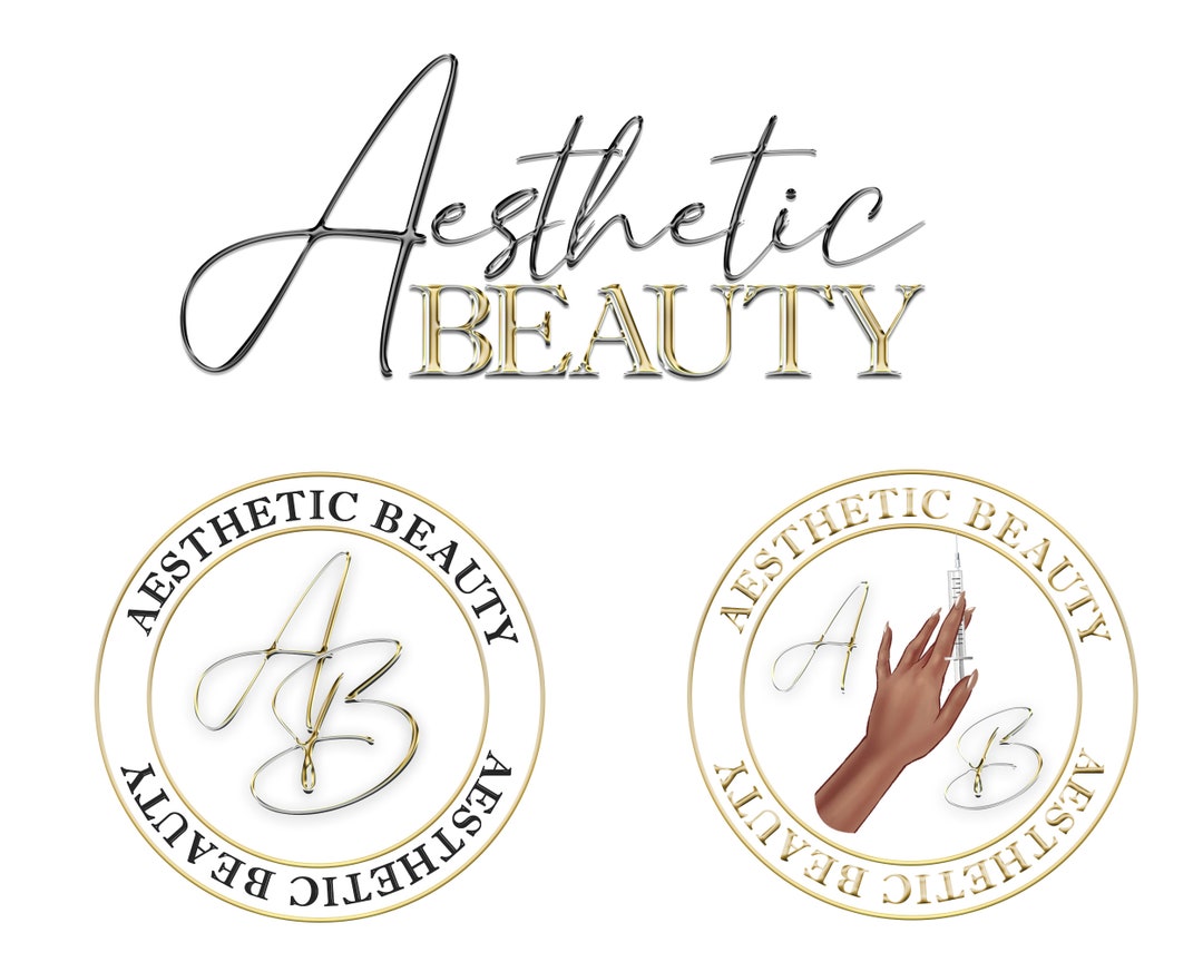 Custom Beauty Aesthetic Logo Botox Logo Design 3D Logo With Syringe 