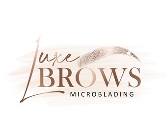 Custom Brows Logo; Microblading Logo Design; Premade Brow Artist Logo; Microshading Logo design; Permanent Make up logo; diy Lash Brows logo
