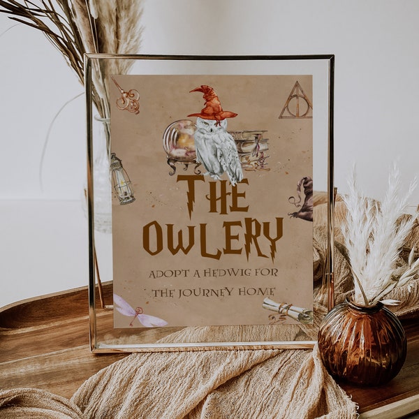 THE OWLERY; Wizard Baby Shower; Magic School Baby Shower template; Instant Download; mm11