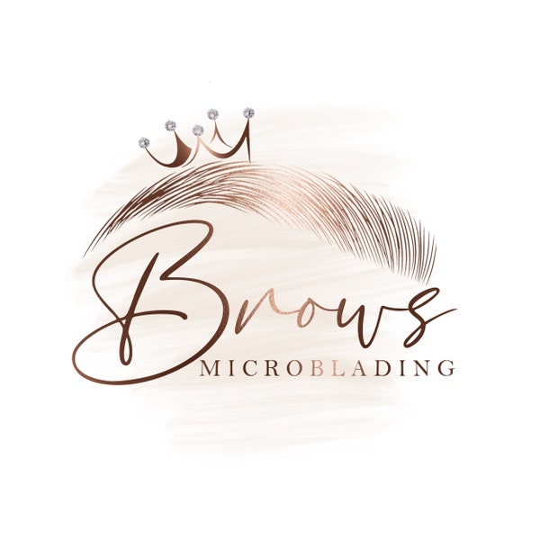 Custom Brows Logo; Microblading Logo Design; Premade Brow Artist Logo; Microshading Logo design; Permanent Make up logo; diy Lash Brows logo