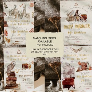 11 WIZARD SIGNS Wizard Baby Shower; Magic School Baby Shower Template ...